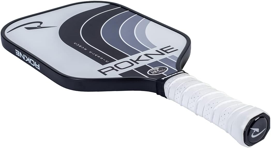 ROKNE Curve Classic Pickleball Paddle - USAPA Approved Fiberglass Design | Precision Engineering & Comfort | ProGrit Texture for Maximum Spin & Power