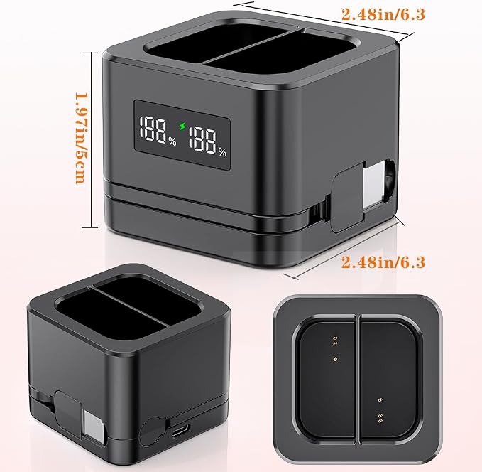 2 Pack Upgraded, Batteries Charger, A Charger Compatible
