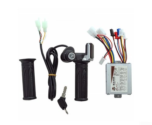Electric Motor Controller Set, Motor Brushed Speed Controller Electric Tricycle Throttle Grip And Brushed Controller For Electric Scooter E Bike (48V500W)