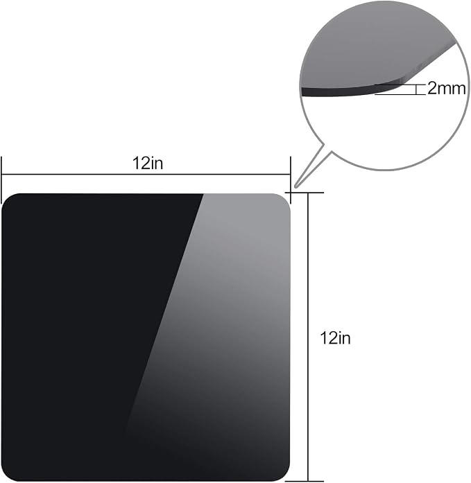 Acrylic Black Reflective Display Table Riser