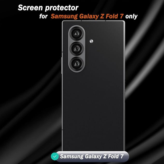 Compatible with Samsung Galaxy Z Fold 7 Back screen protector Tempered Glass 2
