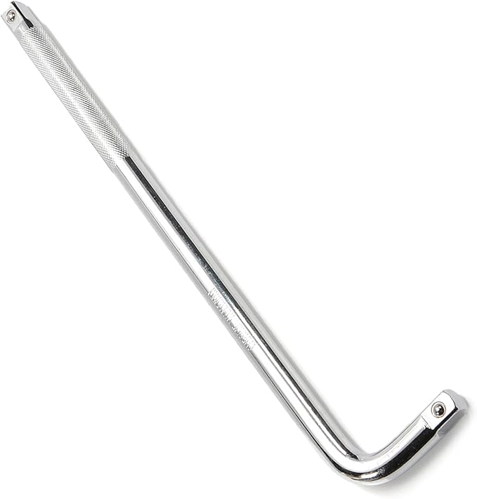 Utoolmart Socket Breaker, 1/2-inch Drive Socket Slide Extension Bar, 350mm L Shape Extension Bar Wrench, CR-V, Sliver, 1 Pcs