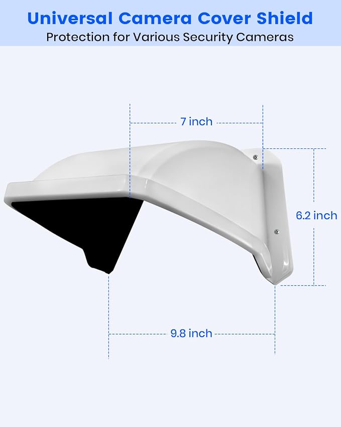 Universal Security Camera Sun Rain Cover Shield, ABS Plastic Protective Proof