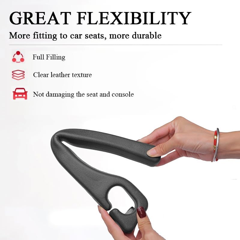 Car Seat Gap Filler Organizer Compatible with Ford Escape Accessories Seat Gap Plug Blocker with Storage Slot Non-Slip Car Cup Holder Coaster Black 2 Pack