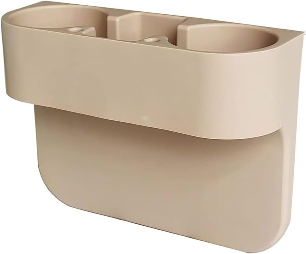 2PCS Seat Wedge Cup Holder for Car, Seat Gap Filler Cup Organizer Storage Box with Coaster(Black)