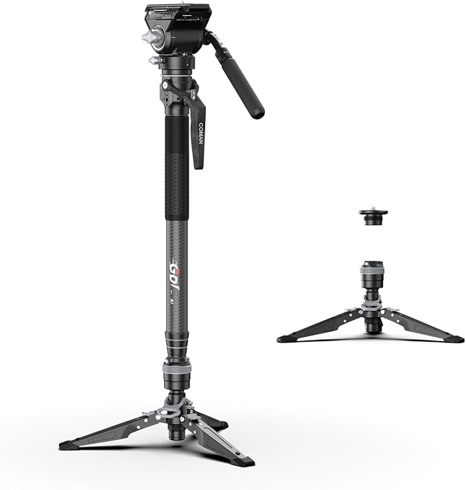 COMAN M1V5 Camera Monopod, One-Click Lifting Monopod