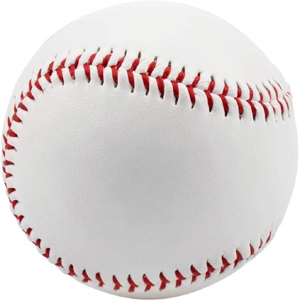 Tebery Baseballs - 12 Pack Standard Size Leather-Covered Training Balls for Adults