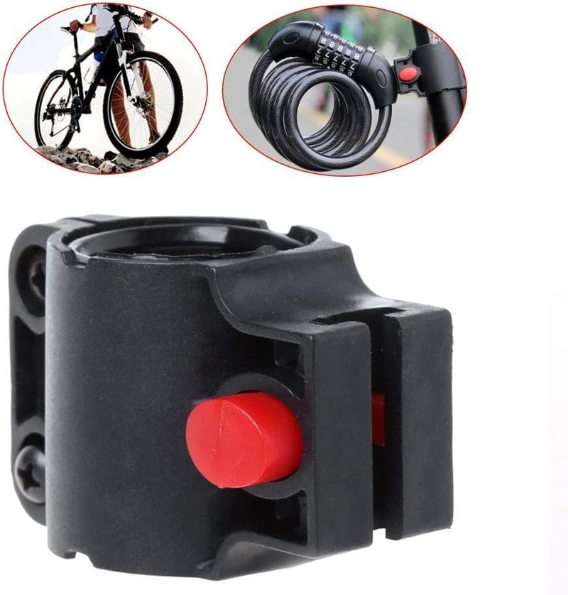 Universal Bike U-Lock Holder - Mount for Road and Mountain Bikes, Adjustable No-Drill Frame Bracket with Anti-Slip Design (Black)