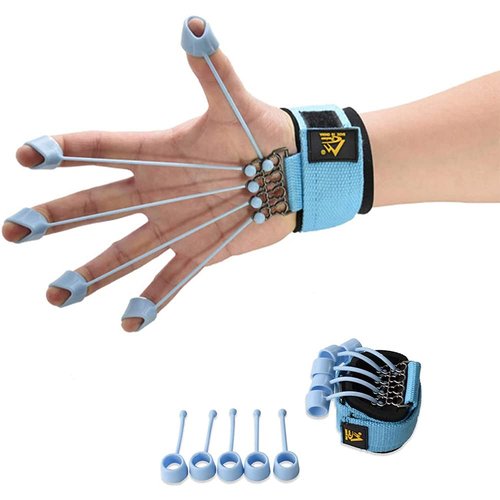 Finger Strengthener Hand Grip Strength Trainer Finger Extension Stretcher Exerciser Hand Rehab Work Out Relieve Pain Arthritis and Grip Training Krdebasai 40LB