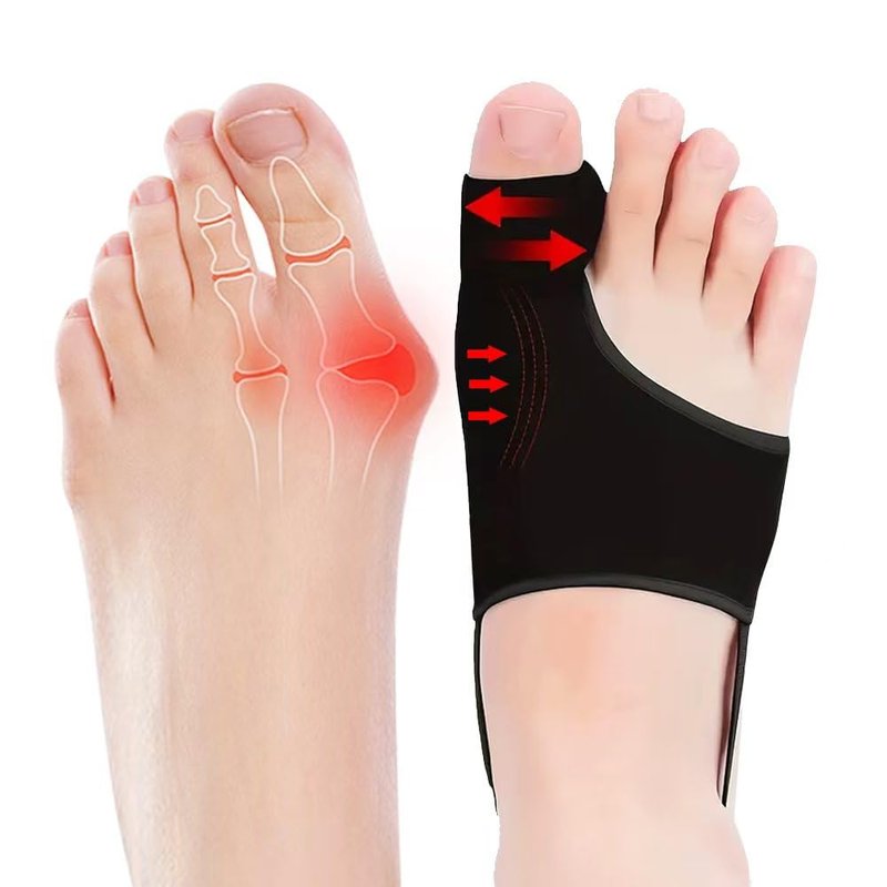 ZXCFBEA 2PCS Bunion Corrector for Women & Men,Big Toe Separators-Bunion Splint-Bunion Pads-Hammer Toes Straightener-Toes Spacers Pain Relief, Comfortable & Breathable for Day/Night (Black)