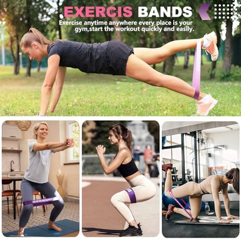 Resistance Band Pull Up Assistance Bands,Set of 4 Resistance Heavy Duty Exercise Stretch Fitness Bands for Stretching Power Lifting Workout Training with Instruction Guide (Black Set of 4)