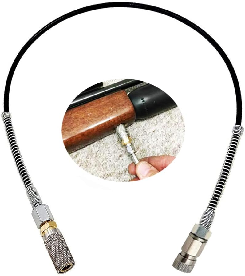 Skiennix 24-Inch PCP Paintball CO2 Charging Adapter - Micropore Hose with 1/8 BSPP & Quick Connect Female Adapter