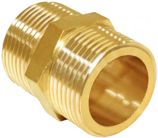 Joywayus 1/2" Male NPT Threaded Brass Pipe Fittings Nipple Fuel/Air/Water/Boat/Gas/Oil (Pack of 5)