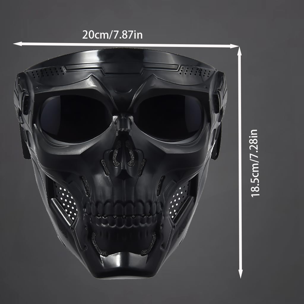 Skiennix Motorcycle Face Mask - Full Face Protection with Dirt Bike Goggles for Men & Women