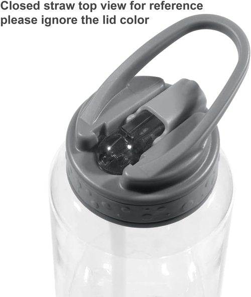 Home Tune 23oz Kids Water Bottle - BPA Free, Leak Proof Flip Straw, Easy Clean, Carry Handle | Flash Bear