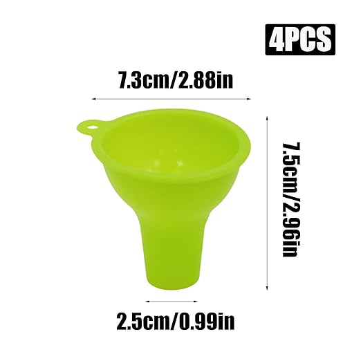 4 PCS Wide Mouth Funnels, Silicone Funnels for Filling Bottles, Multi Color Flexible Canning Funnel Set for Jars, Kitchen Use, Liquid Oil and Powder Transfer(Color 2)