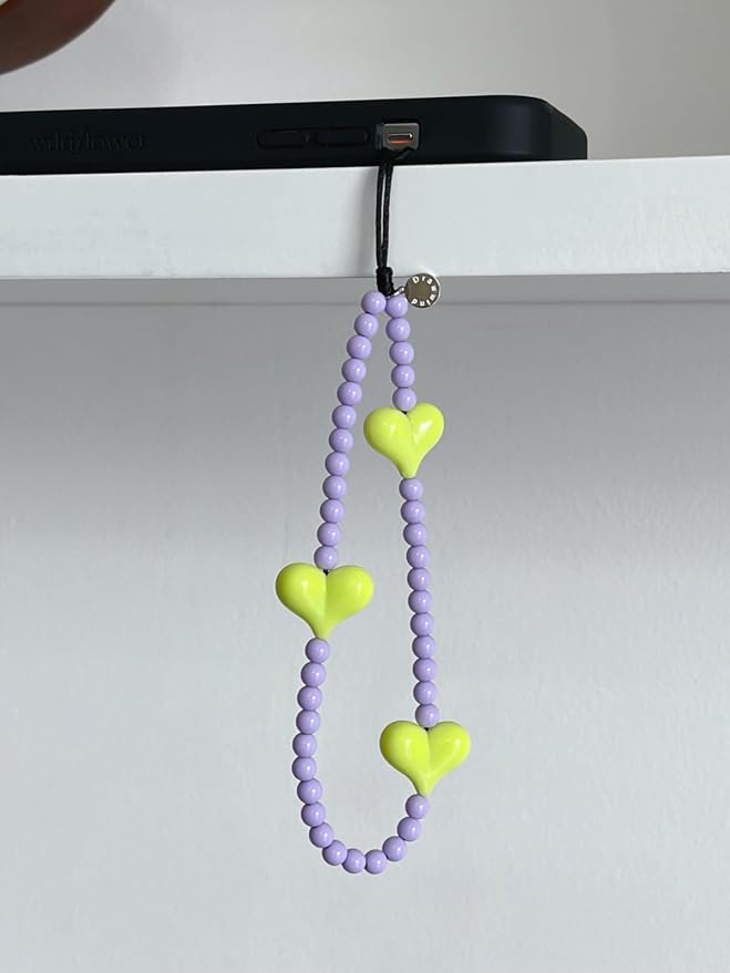 Drawwind Phone Charm Beaded Wristlet Strap Universal Cell Phone Lanyard Cute