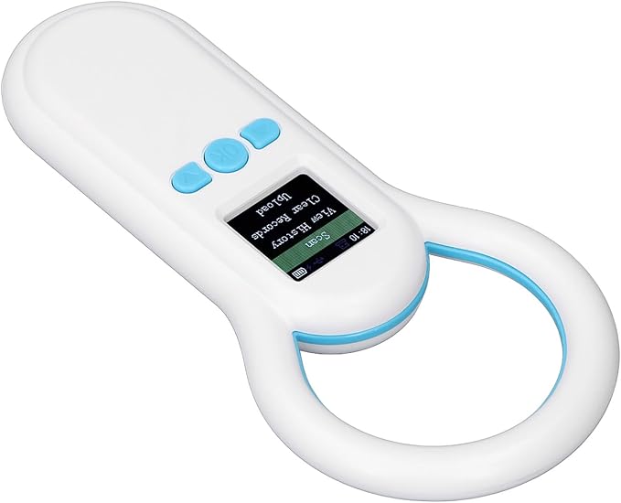 Drfeify S20 Pet Microchip Scanner, ABS Material, Fast Recognition and 500 Records Storage for Animal Management and Pet Identification