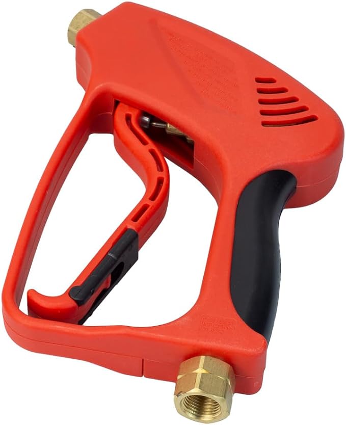 Maxshine Short Pressure Washer Gun | High-Pressure Water Handle with 1/4” Quick Connector Coupler | Power Washer Gun Compatible with Foam Cannon | Includes 3/8” Male & M22 14mm Twist Plug Connectors