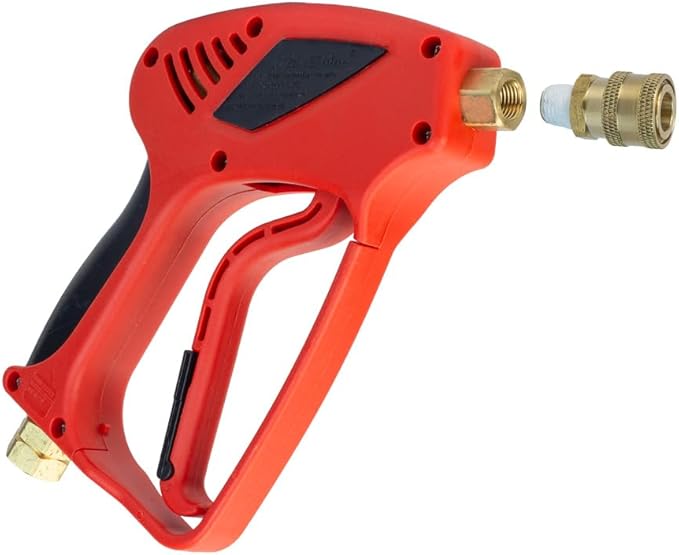 Maxshine Short Pressure Washer Gun | High-Pressure Water Handle with 1/4” Quick Connector Coupler | Power Washer Gun Compatible with Foam Cannon | Includes 3/8” Male & M22 14mm Twist Plug Connectors