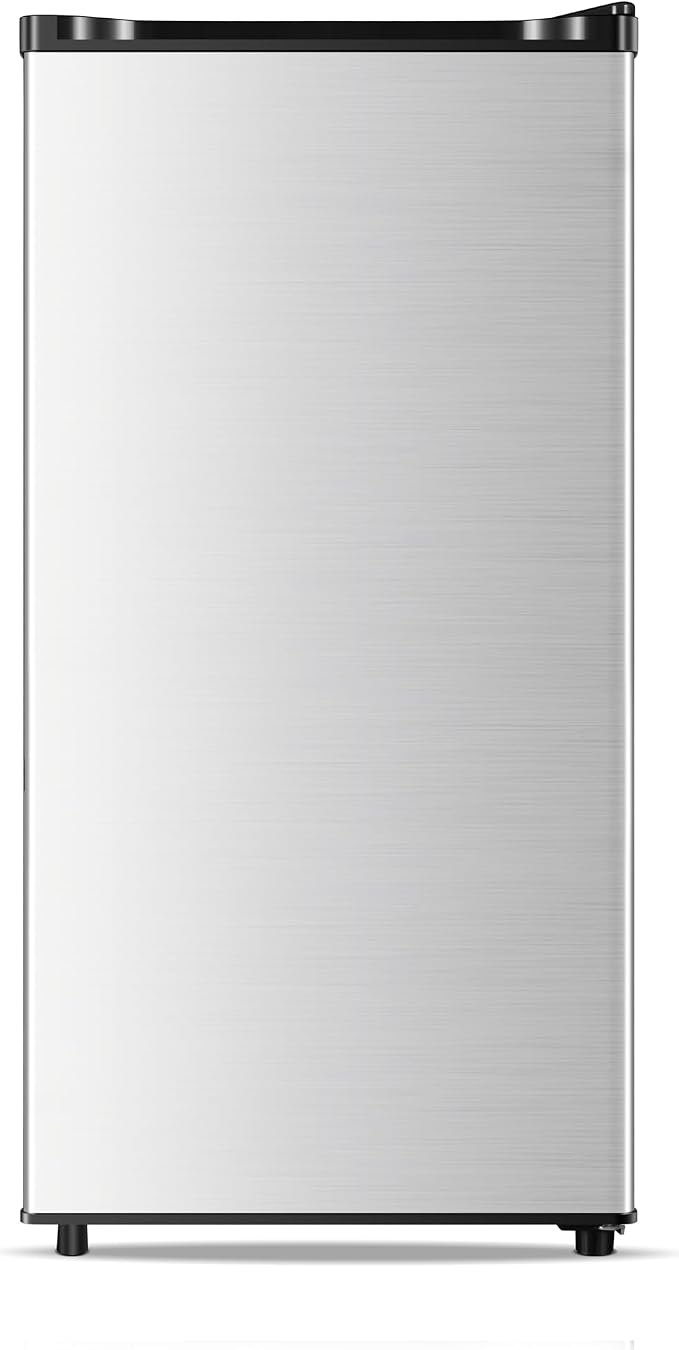 3.1 Cu.Ft Mini Fridge with Freezer, Single Door Mini Refrigerator, 7 Settings Temperature Adjustable, Compact Refrigerator for Apartment,Dorm, Office, Bedroom