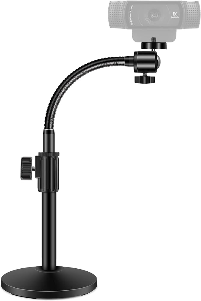 InnoGear Webcam Stand for Desk, Camera Stand Mount Gooseneck Arm for Logitech