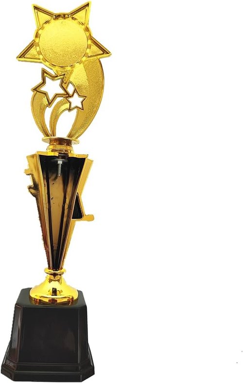 Ebonee Gold Star Award Trophy Cup - First Place Winner for Competitions & Sports Tournaments | Recognition Gift