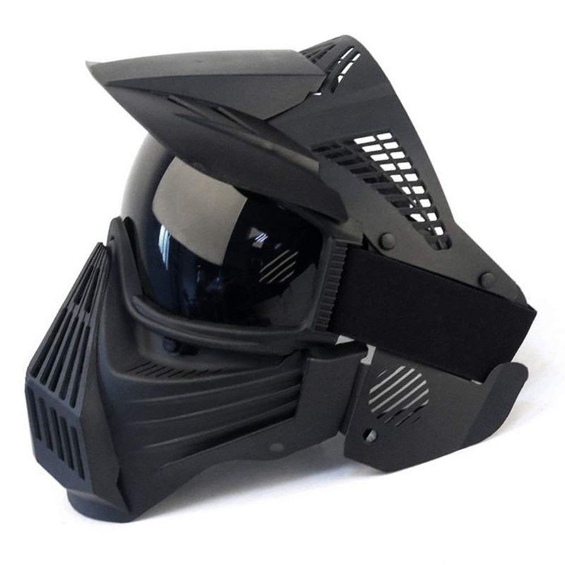 Tactical Mask Airsoft Masks, for Airsoft BB Hunting, CS Game Full Face Tactical Gear, Impact Resistant with Goggles, Motocross Skiing Outdoor Activities