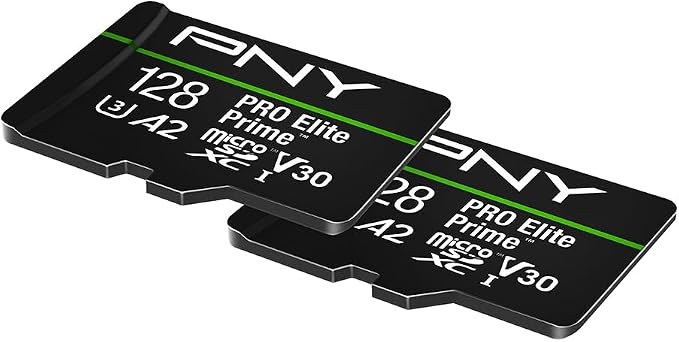PNY 128GB PRO Elite Prime™ C10 U3 V30 A2 microSDXC Flash Memory Card –
