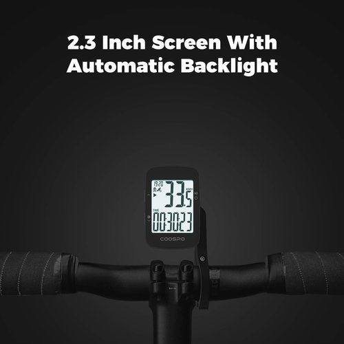 COOSPO BC26 Bike Speedmeter GPS, Wireless Bike Computer for Entry Level Rider, Bicycle Speedometer Odometer with Automatic Backlight, Waterproof and 25H Battery, Support Sync with Strava