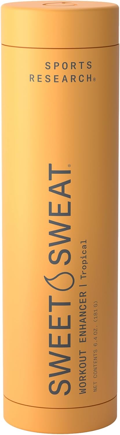 Sports Research Waist Trimmer Pack - Extra-Coverage Sweet Sweat Trimmer (Medium) & Tropical Gel (6.4oz)