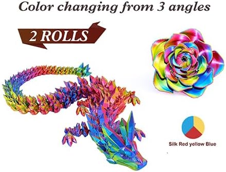 LOVOON Silk PLA 3D Printing Filament Bundle 2KG, PLA Filament 1.75mm Shiny