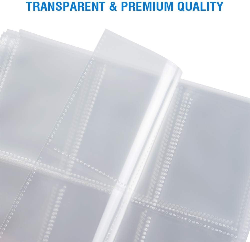Sooez 9 Pocket Page Protectors - Double-Sided Trading Card Sleeves for 3 Ring Binders | 120 Pack