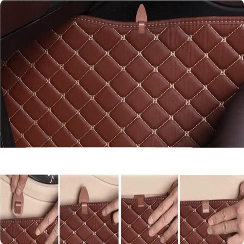 Custom All-Weather Protection Luxury Leather Floor Mats for Cars SUVs Trucks According Anti-Slip Leather Floor mats ﻿ (39,Striped Black Red)