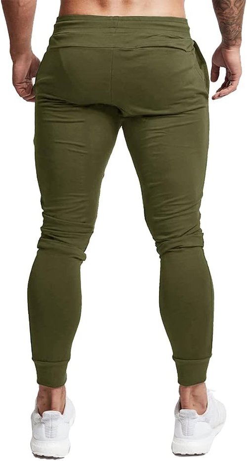 BUXKR Men's Slim Joggers - Athletic Workout Pants for Gym & Running | Deep Pockets, Comfortable Fit