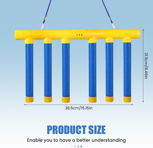 Auiepet Reflective Drop Stick Game Set - Hand Eye Coordination Reflex Training Toy | 3 Speed Modes, Yellow