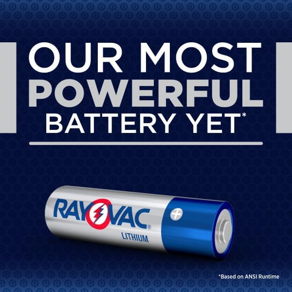 Rayovac 1.5V Lithium AA Batteries, Double A Batteries