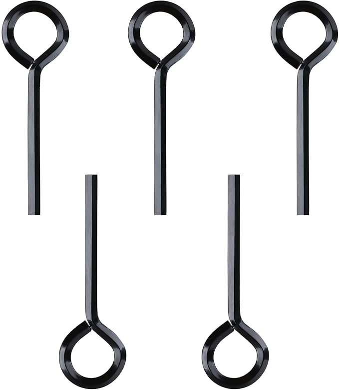 5 Pack 1/8" Allen Wrench, Hex Key for Push Bar Door, Standard Hex Dogging Key with Full Loop, Black Metal Allen Wrenches Keychain Door Keys