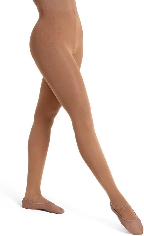 Capezio Ultra Soft Transition Tights - Self Knit Waistband, Large, Maple Color