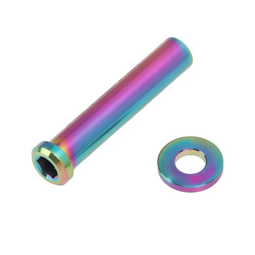 Bnineteenteam M6x40mm Alloy C Clamp Fixed Nuts, Road C Brake Pivot Nuts with Washer for Mountain Road Bike (2 Pieces, Colorful)