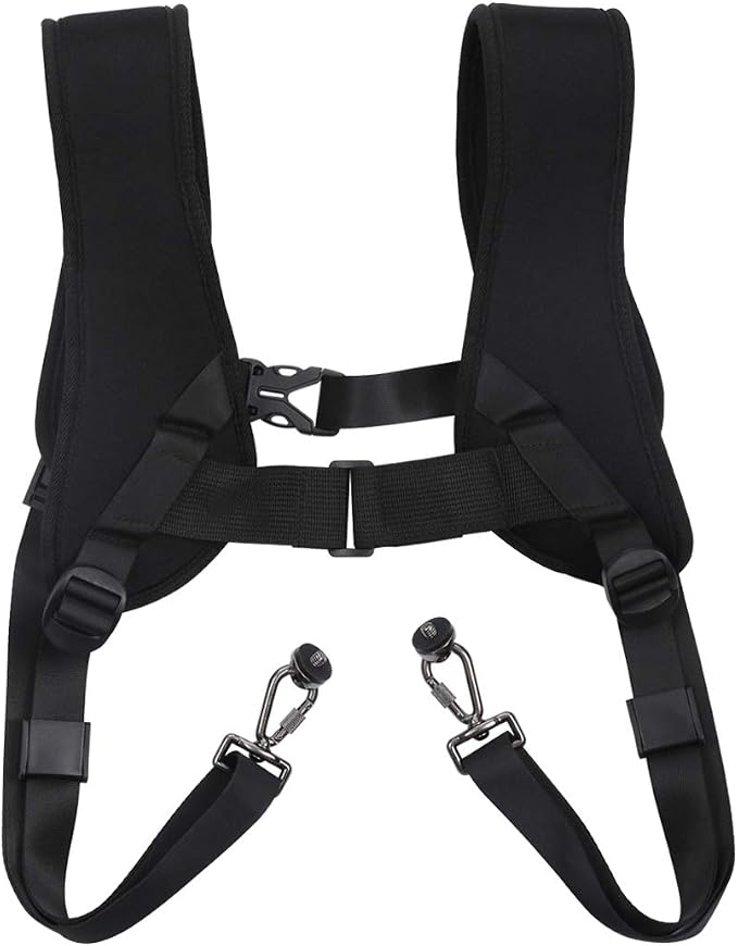 PULUZ Dual Camera Shoulder Harness Quick Release Double Camera Tether Strap