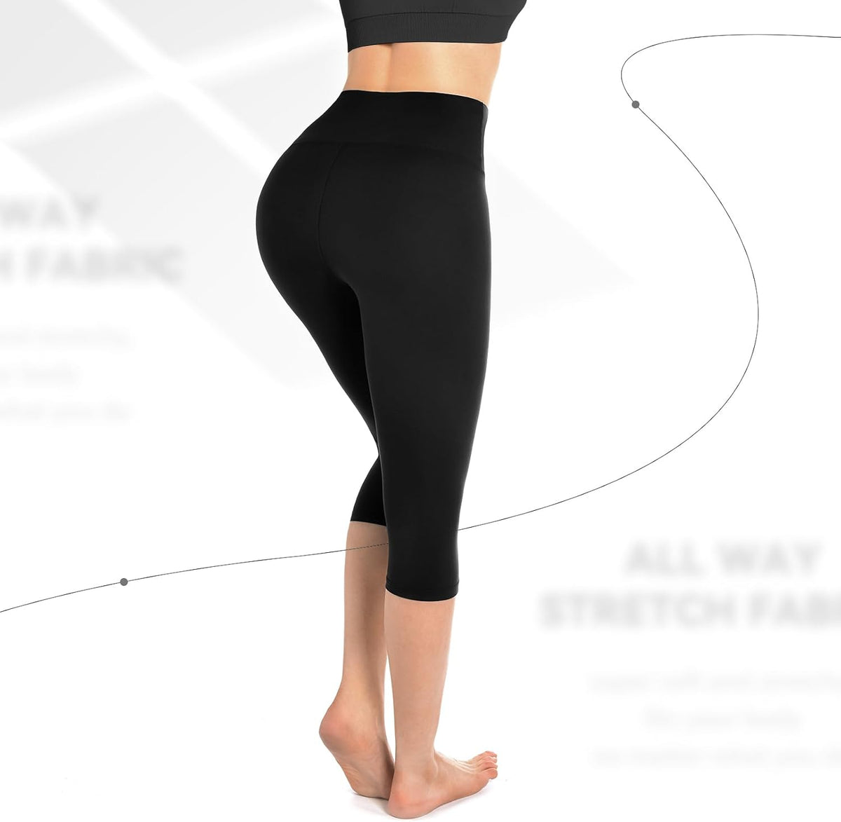 Walifrey Capri Leggings - Buttery Soft High Waisted Yoga Pants for Women | Perfect for Gym Workouts