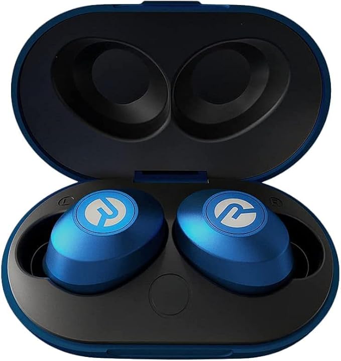 Raycon Everyday Bluetooth Wireless Earbuds with Microphone - Active Noise Cancelling, Sweat & Water-Resistant Earphones, Ear Buds Wireless Bluetooth Up to 32 Hours Playtime (Blue)