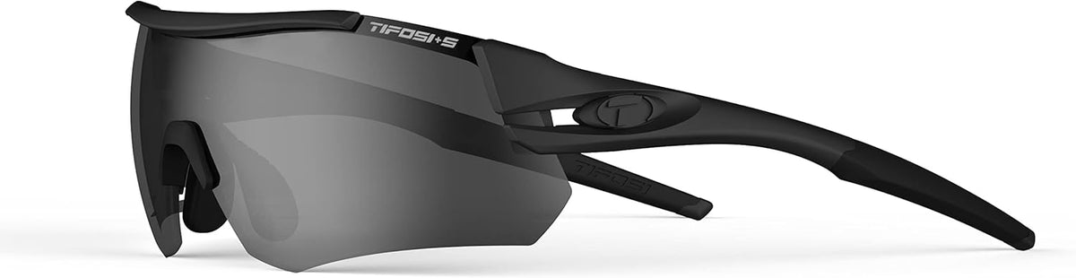 Tifosi Optics Z87.1 Tactical Sunglasses - Alliant 2.0 in Blackout with Smoke, HC Red & Clear Lenses