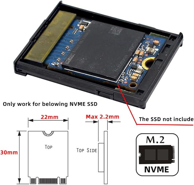CFexpress Type-B to NVME 2230 Memory Card Kit Case CFE CFB NGFF M-Key Adapter