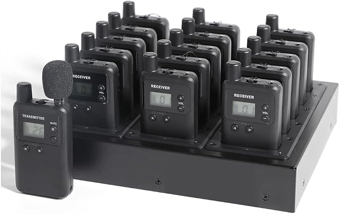 AGJ Wireless Tour Guide System, Tour Guide Microphone and Speaker, Tour Guide