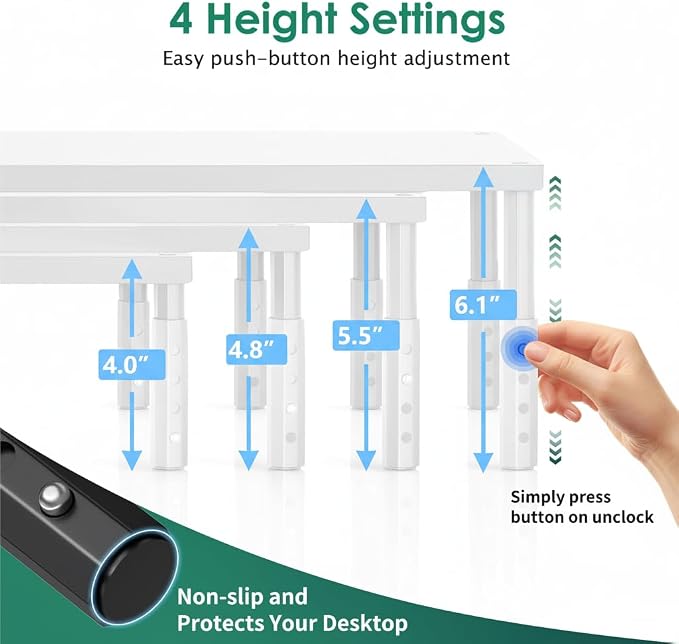 OPNICE Monitor Stand Riser for Desk, Adjustable Computer & Laptop Stand