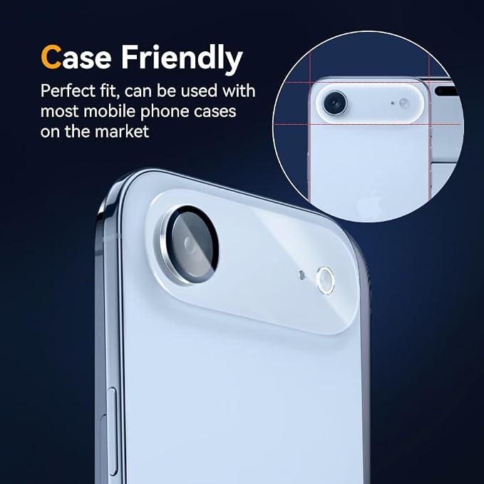 Camera Lens Protector for iPhone 17 Air 6.6", 9H Tempered Glass，Ultra HD