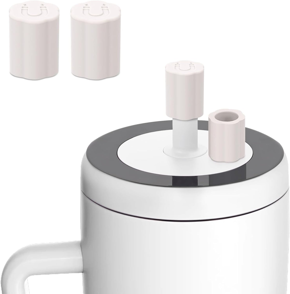 Skiennix Magnetic Straw Cover - Silicone Leakproof Protector for Tumblers | 2 Pack, Compatible with Era/Resa
