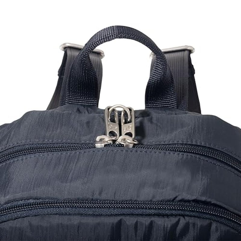 Securtex Anti-Theft Getaway Backpack - 9.4"x13"x5" Travel Safe Bag w/Locking Zippers, Slash-Resistant, RFID
